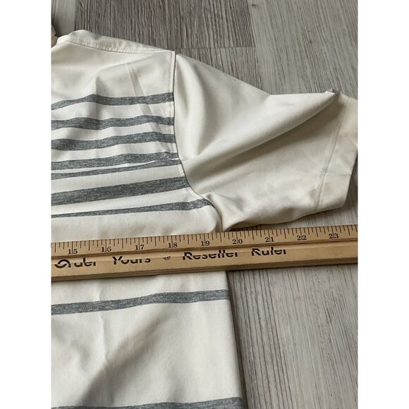 Under Armour Mens HeatGear Polo Shirt White/Gray Stripe M - Picture 6 of 7